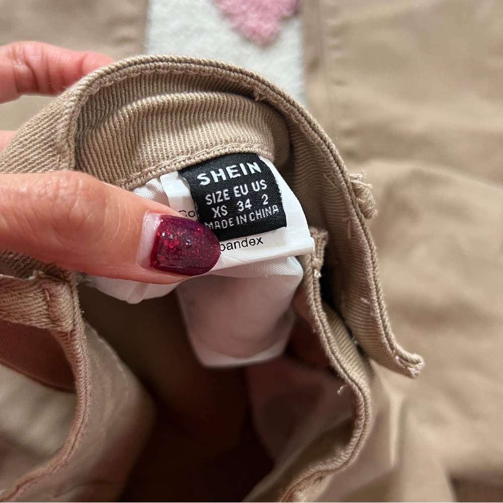 SHEIN Beige Tan Flare Pants - Picture 3 of 3